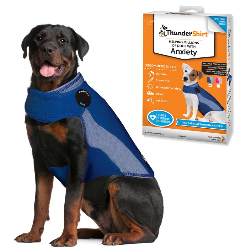 ThunderShirt for Dogs, XX Large, Blue Polo - Dog Anxiety Relief Calming Vest - Image 1